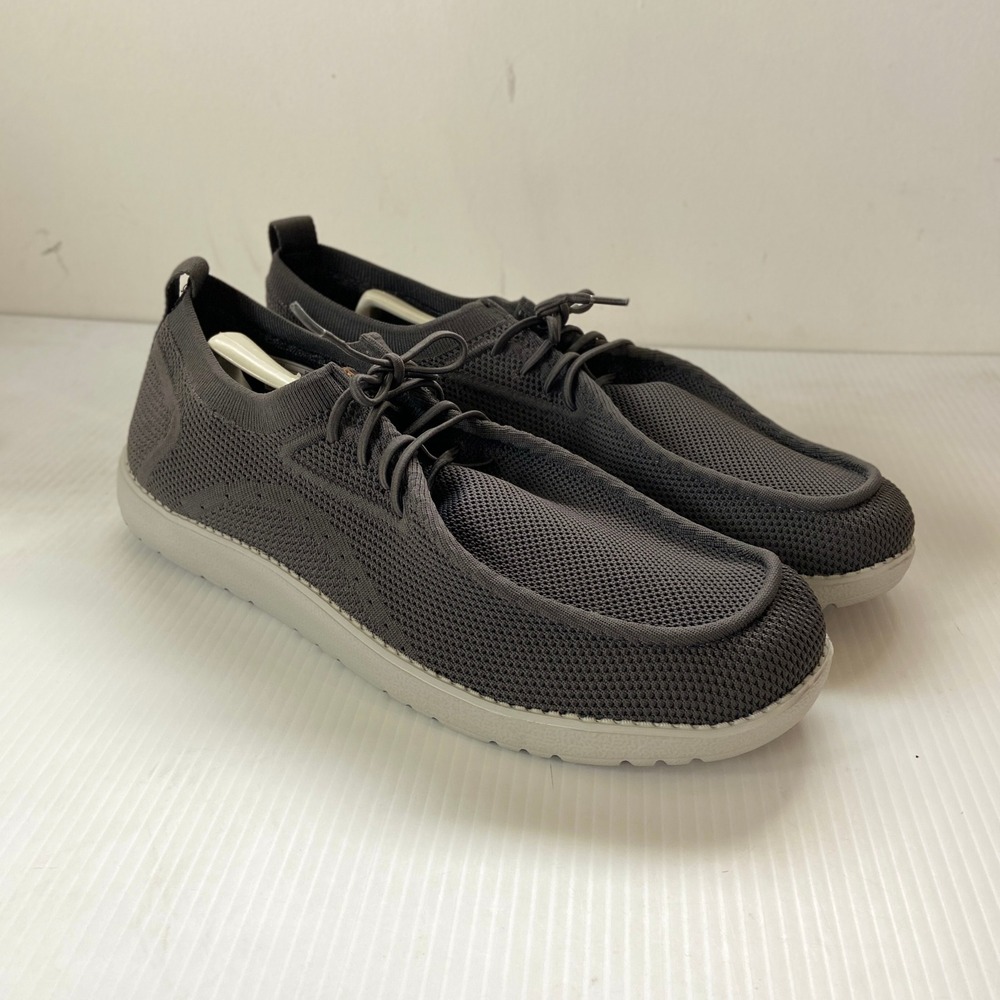 Itazero Distinto Slip On Loafers Dark Grey Mens 17 Wide NEW
